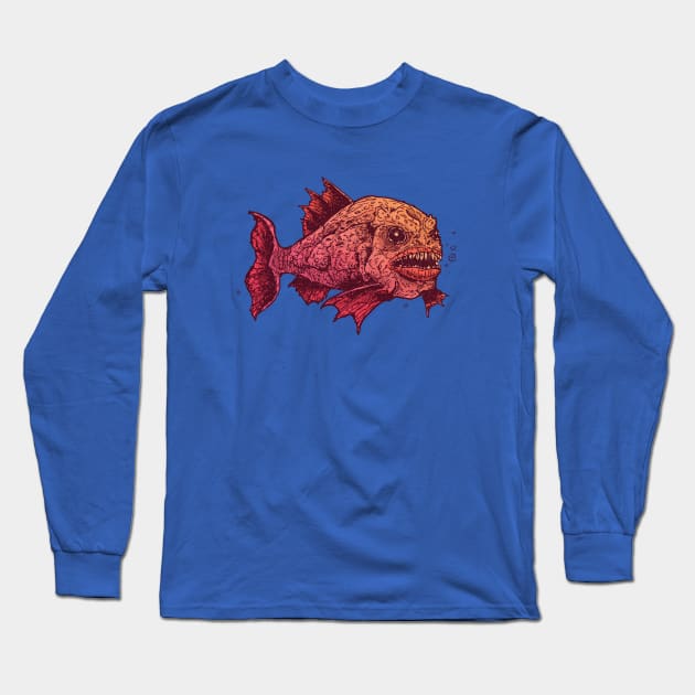 Piranha Long Sleeve T-Shirt by Jose Pablo